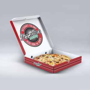 Cajas de embalaje de cartón para pizza y sushi con impresión personalizada al por mayor Logotipo de <span class=keywords><strong>7</strong></span> a 20 pulgadas 10 pulgadas 12 pulgadas 16 pulgadas 18 pulgadas opciones - Product Image 1