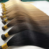 I Tip Extension vente en gros Double dessiné indien 100% Remy Raw Itip Extension cheveux Blonde vierge I Tip Extensions de cheveux cheveux humains