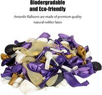 Ensemble d'arche de chaîne de ballons violets modernes Vaisselle et décorations de couleurs mélangées pour les fêtes d'anniversaire et les mariages