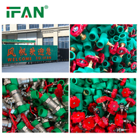 IFAN Top vente 1/2 "pouces plomberie robinet à tournant sphérique d'eau Durable PN25 polypropylène plastique PPR robinet à tournant sphérique