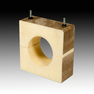 Support de tuyau PUF carré 150 mm isolé, résistant à la corrosion et aux produits chimiques, bloc de serrage pour tuyauterie basse pression, pour systèmes CVC - Product Image 1