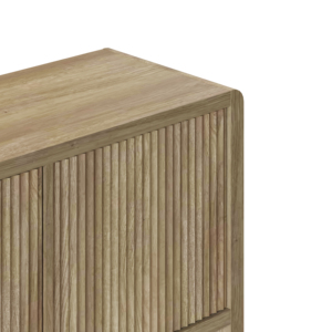 Librería Vertical de Madera Maciza de Estilo Nórdico Moderno SL-BC1508, con Ranuras Verticales, Duradera, para Sala de Estar o Dormitorio - Product Image 5