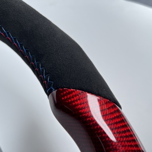 CCexcellent พวงมาลัยคาร์บอนไฟเบอร์สำหรับเล่นกีฬาปรับแต่งได้พวงมาลัยพร้อมที่หุ้มหนังนิ้วหัวแม่มือสำหรับ F15 F10 F18ผู้ท้าชิง - Product Image 3