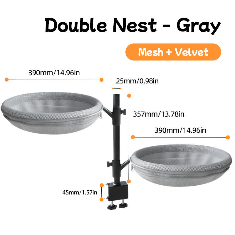 gray [mesh + imitation rabbit fur]