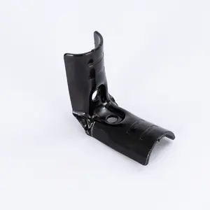 Pieza de conector de tubo de Metal de electroforesis negra Gujia Hardware para sistema de estante de flujo de tubería recubierta de plástico - Product Image 1