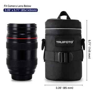 Hot Sale 4 Size Padded Nylon Protective Camera Lens Bag Camera Lens Case