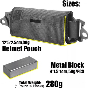 Kit de contrepoids pour casque tactique avec sangle réglable et blocs de poids pour la protection de la tête, utilisation en moto - Product Image 2