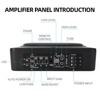 Subwoofer para Auto Bajo Asiento de 10 Pulgadas, Amplificador Integrado, Subwoofer Delgado de Gran Potencia, Subwoofer Activo para Camioneta