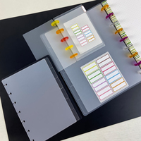 En stock – Diviseurs amovibles transparents en plastique blanc format A5 Junior pour classeur à disques – Diviseur à disques pour carnet et journal