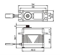 Servo Digital MY Servo MB-2290SG 65kg 8.4V de Alto Torque, Carcasa de Aleación de Aluminio, Sin Escobillas, Alta Velocidad, Resistente al Agua para Autos RC y Robots