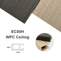 Panneau de plafond ignifuge Décoration de plafond Panneaux en pvc WPC Conception de plafonds modernes pour chambre
