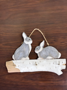 Porte-manteau <span class=keywords><strong>mural</strong></span> amovible en bois sculpté en forme d'animal, porte-<span class=keywords><strong>clés</strong></span>, 3 crochets, <span class=keywords><strong>pour</strong></span> couloir, style ferme - Product Image 4