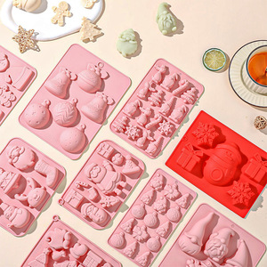 New Christmas Bells Christmas Series Chocolate Mousse Food Grade Silicone Biscuits <b>Mold</b> China <b>Hand</b> Wash Only flexipan origine - Product Image 1