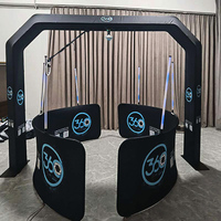 360 Degrés Gonflable Cube LED Photo Booth SLR iPad Smartphones Caméras Effacer Les Images Overhead Sky Top Spinner Haute Capacité