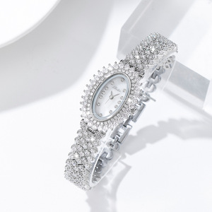 Nouvelle montre ovale au design élégant, montre en zircon pour femmes, prix de gros luxueux, bijoux imperméables pour femmes - Product Image 4