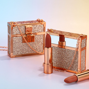 MLM 3 Colors Matte Shimmer Satin Vegan Cruelty Free Lipstick <b>Set</b> Luxury Gold Chain Bag Waterproof Moisturizing Long Lasting - Product Image 3