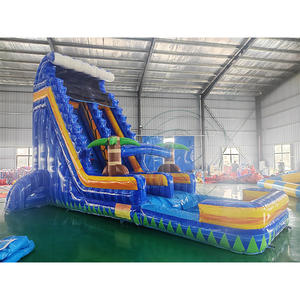 Parc aquatique gonflable géant avec toboggans aquatiques gonflables irisés en PVC, amusant et palpitant pour le carnaval d'été, avec piscine. - Product Image 5