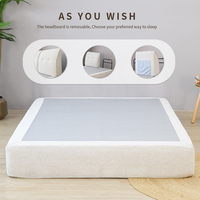 Lit rembourré grande taille touffeté amovible lavable couvre cadre de lit Double Compression doux meubles de chambre à coucher