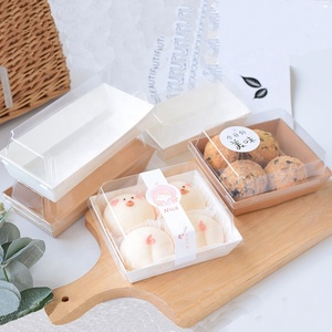 กล่องแซนวิชอบ กล่องพัฟเค้ก<span class=keywords><strong>โรล</strong></span> กล่องขนมปังหมูหยอง กล่องขนม กล่องกระดาษใสสำหรับห่อขนม - Product Image 3