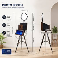 Bruiloft Instant Party Touchscreen Selfie Houten DSLR Vintage Draagbare Fotohokje Machine voor Europa