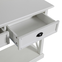 Combohome Home Furniture Table console européenne classique vintage en bois 2 tiroirs pour salon entrée couloir