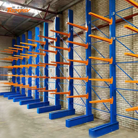 Sistema de Estanterías Cantilever Industriales de Una Sola Cara con Diseño Personalizado, Estanterías de Acero de Alta Resistencia con Recubrimiento en Polvo, Ajustables para Almacenamiento Prolongado