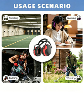 Auriculares Tácticos con Cancelación Activa de Ruido, Auriculares de Seguridad Supraaurales, Tecnología ENC para Uso <span class=keywords><strong>Industrial</strong></span>, Protección <span class=keywords><strong>Auditiva</strong></span> - Product Image 6