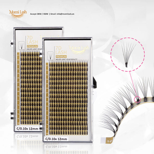 Extensions de cils professionnelles en éventail préfabriquées 7D Volume 0.15mm d'épaisseur Cils souples personnalisés de plateau de marque privée avec CC Curl - Product Image 3
