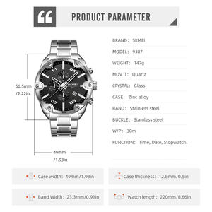 Durable Zinc Alloy Case Resistant Glass Crystal Face Reliable Stopwatch Function Lightweight Yet Rugged Construction For Wear - Product Image 5