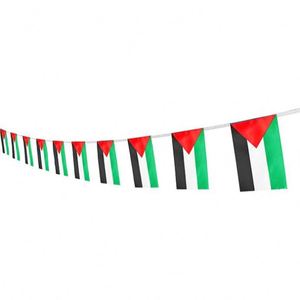 Promotional Palestine 5.5*8.2 Palestinian Bunting Decoration Green Red White Black <b>Flag</b> National Banner for Patio Yard Decor - Product Image 6