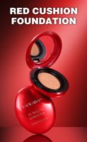 Krim BB CC Cushion Foundation Merah Terbaru Efek Kulit Glowing, Mengontrol Minyak, Alas Bedak Cair, Coverage Alami, Kosmetik Kecantikan Wajah