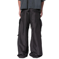 Pantalon décontracté pour homme style Y2K avec cordon de serrage, poches et coupe droite, en tissu épais, streetwear, mode masculine