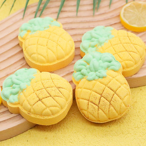 Bomba de baño efervescente con ingredientes naturales 100% personalizada, bomba de baño con forma de piña de fruta bonita colorida para niños - Product Image 6