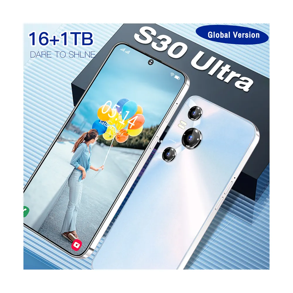 High Quality S30 Ultra 16+1TB 50MP+108MP smartphone mobile phones 100 rs mobile phone
