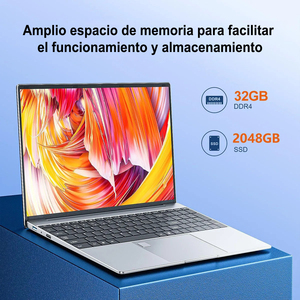 202415,6 pulgadas plata estudiante portátil Win 11 Intel Celeron N5095 Quad Core FHD SSD 2TB memoria de vídeo cuaderno de huellas dactilares - Product Image 4