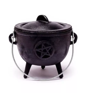 Caldero de Hierro Fundido con Pentáculo de Colores para Decoración de Halloween - Product Image 6