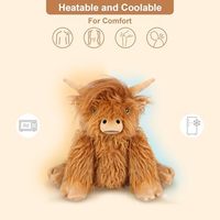 Peluche Vache des Highlands Chauffante et Refroidissante, Parfum Lavande, Coussin Chauffant Micro-Ondable pour Relaxation Apaisante et Soulagement du Stress
