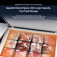 Congélateur vertical commercial à double porte, ultra-grande capacité, idéal pour supermarchés et usage domestique, pour la conservation de la viande et du poisson