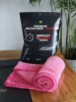 Serviette de séchage auto en microfibre torsadée rose 60x90cm, absorbante, sans peluches ni rayures, pour atelier de lavage automobile (vente en gros)