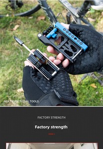 Herramienta Multiusos para Bicicleta 38 en 1, Kit <span class=keywords><strong>de</strong></span> Reparación <span class=keywords><strong>de</strong></span> <span class=keywords><strong>Bicicletas</strong></span> con Palancas <span class=keywords><strong>de</strong></span> Cadena, Llave Hexagonal para Radios, Herramienta Separadora y Extractor <span class=keywords><strong>de</strong></span> <span class=keywords><strong>Bielas</strong></span> - Product Image 6