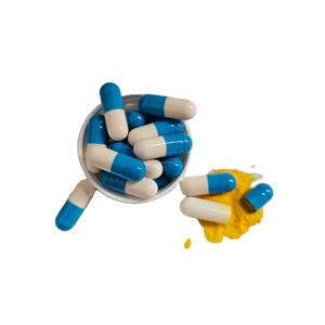 Oem Premium Kurkuma Resveratrol Capsules Gezamenlijke Ondersteuning Supplement 30 Blauw Witte Capsules - Product Image 1