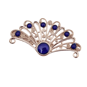 ขายส่งจียงซี(07375) ทองแดงชุบ 6 ชั้นเคลือบสี ขนาด 29*55 มม. ลายดอกไม้และลายเส้น สำหรับเครื่องประดับศีรษะสไตล์โบราณ - Product Image 5