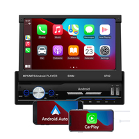 Autoradio universel 1 DIN avec écran tactile capacitif 7 pouces, CarPlay sans fil, Android Auto, stéréo auto 1 DIN