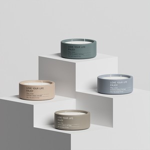 Tarros de cerámica de lujo para velas perfumadas, decoración moderna para el hogar, etiqueta personalizada, soporte para hacer velas de hormigón y porcelana, venta al por mayor - Product Image 1