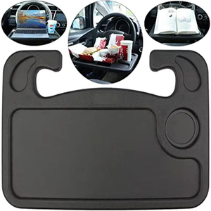 Portable voiture ordinateur portable bureau support support manger travail voiture volant <span class=keywords><strong>Table</strong></span> à manger support boisson nourriture café plateau rangement casier - Product Image 5