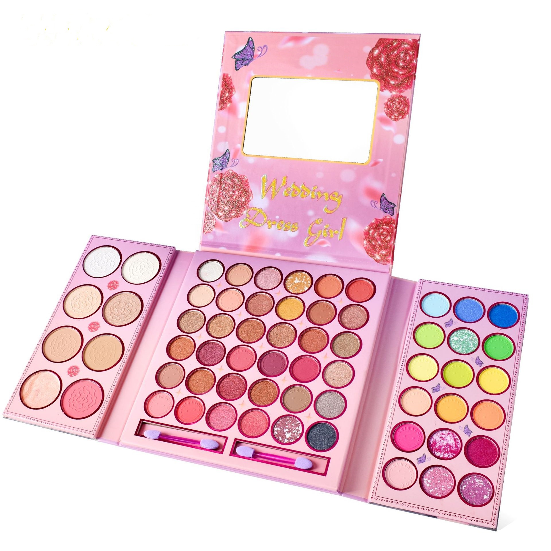 Оптом 62 цвета блестящие Oem косметические тени для век макияж тени для век Палитра