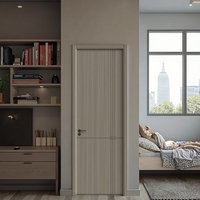 Porte d'appartement en bois et contreplaqué sur mesure à coût élevé d'usines chinoises pour une utilisation dans la chambre à coucher