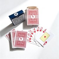 Cartes à jouer de poker personnalisées imprimées, en plastique souple, brillantes, lavables, imperméables, pour la plage, jeu standard, promotionnelles, en gros