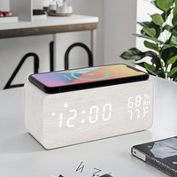 Modèles explosifs muets lumineux LED cadeau électronique humidité et température réveil pour chambre à coucher pour la maison