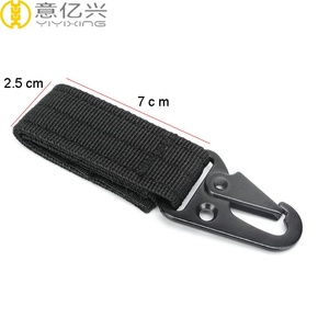 YYX ציוד טקטי קליפ להקת הילוך Keeper פאוץ מפתח שרשרת ניילון חגורה Keychain carabiner keychain עם לוגו מותאם אישית - Product Image 5